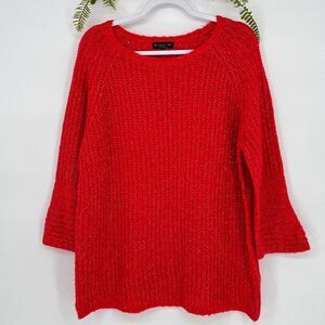 Knitwear by F & F Sweater Womens Size 14 Red Chunky Sweater